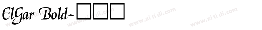 ElGar Bold字体转换